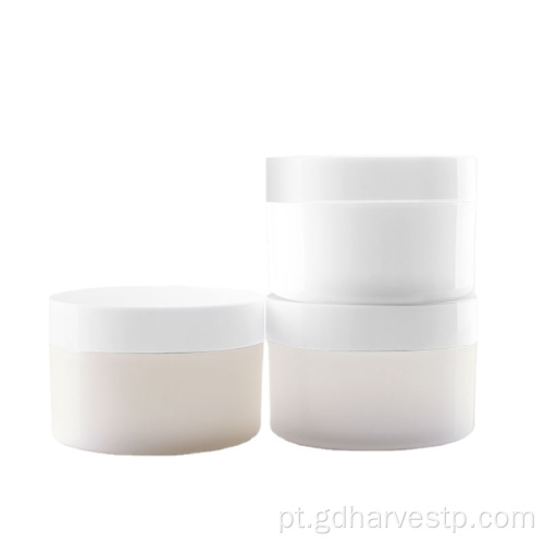 Frasco de creme facial 100g de plástico branco com novo design